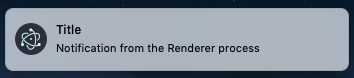 Notification in the Renderer process