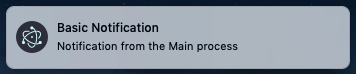 Notification in the Main process